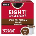 Eight O'Clock Coffee Colombian Peaks Single-Serve Keurig K-Cup Pods, Medium Roast Coffee Pods, 32 Count