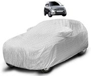 Auto Hub 100% Water Resistant Car Cover Compatible with Hyundai I10 Old (Model : 2007-2013)-(Fabric: Polyester-Cotton Coating, Color:-Matelic Silver)