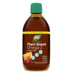 Nature's Way NutraVege Plant-based Omega-3 Supplement, Extra Strength Formula, Vegetarian, EPA + DHA from Algal Oil, Vegan, Cranberry Orange Flavour, 500 mL Liquid, Value Size