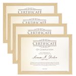 8.5 x 11 Frame 4 Pack Document Frame, Gallery Wall Frame Fits 8.5 x 11 Diplomas, Documents & Certificates, Picture Frame 11 x8.5, Diploma Frame Wall or Tabletop Display Oak