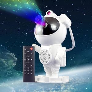 MAKTUL Proyector Estrellas Astronauta Galaxy, Altavoz Bluetooth y Sonidos Relajantes, Lámpara Techo Galaxia 8 modos 360º, Control Remoto y Temporizador, Regalo Original, Decoración Habitación