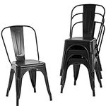 FDW Metal Dining Chairs Set Of 4 In