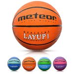 meteor Basketball Ball Layup Size 4 3 1 Youth Ideal for Children Hands 2-10 Years Ideal Mini Basketball for Training Soft Kids Outdoor