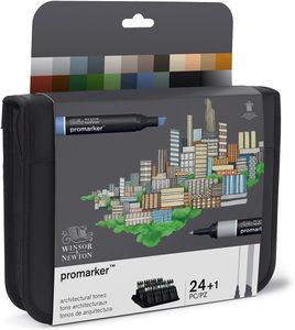 Winsor & Newton Alcohol Markers Set – 24 Colors