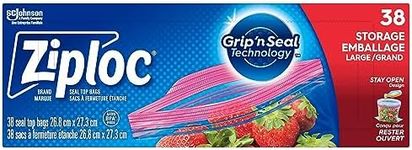 Ziploc Large Food Storage Bags, Gri