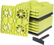 LTWHOME Caravan Levelling Ramp Set Heavy Duty for Leveling Single and Dual Wheelsand Jacks 21.5 * 21.5cm (Pack of 10)