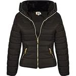 A2Z 4 Kids Girls Padded Hooded Quilted Warm Coats - Puffer Jacket. Black 11-12