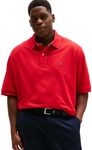 Tommy Hilfiger Men's Big-Tall Big and Tall Polo Shirt Ivy Shirt, Regal red, TL- 4XL