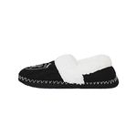 FOCO Officially Licensed NFL Las Vegas Raiders Team Colour Black Womens Moccasin Slippers Large