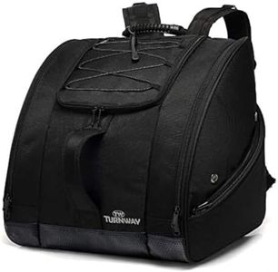 TurnWay Ski/Snowboard Boot Bag/Skating Bag | Store Gear, Jacket, Helmet, Goggles, Gloves & Accessories | Travel with Waterproof Exterior & Bottom, Venting & Grommets for Snow Drainage (Black)