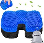 Bilbear Anti Slip Gel Kayak Seat Cushion Breathable U Shape Kayak Seat Pad for Sit in Kayaks,Boat,Canoe and Fishing,Waterproof Inflatable Thicken Seat Cushion for Kayak Accessories Equipment