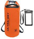 Premium Waterproof Bag, Backpack, Sack with phone dry bag, adjustable Padded Shoulder Straps, Perfect for Kayaking/Boating/Canoeing/Fishing/Rafting/Swimming/Camping/Snowboarding (Orange, 30 L)