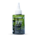 Traya Nourish Hair Oil, Ayurvedic Oil For Nourishment & Conditioning Of Dry & Frizzy Hair, Consists Of Rosemary Extract, Bhingraj, Castor Oil, Argan Oil, For Stronger, Shinier, Thicker Hair, 100 Ml