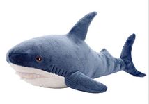 Annco 100cm Giant Cute Shark Stuffed Animals Toys,Soft Fluffy Shark Toy,Large Soft Sea Shark Stuffed Toys,Children's Shark Plush Pillow for Birthday Present