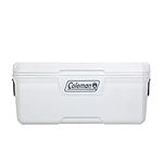 Coleman 316 Series 120-Quart Marine Ice Chest Cooler, Insulated Hard Cooler Keeps Ice for Up to 6 Days, Camping Cooler Fits Up to 204 Cans, White