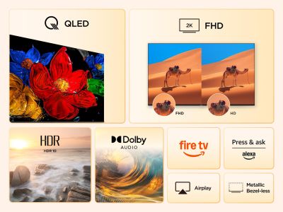 TCL 32" Full HD QLED Smart TV – Fire TV, Alexa Voice, Vivid Colour