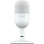 Razer Seiren V3 Mini - Ultra-compact USB Microphone (14 mm Condenser Mic, Supercardioid Pickup Pattern, Tap-to-Mute Sensor with LED Indicator, Built-in Shock Absorber, Plug-and-Play Design) White