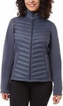 32 Degrees Womens Mixed Media Jacket, Grisaille, Large