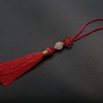 10 Pieces Mini Tassels, Handmade Silky Tassel Key Chain with Beads Bookmark Tassel Pendant Small Chinese Knot for DIY Jewellery Earring Craft Key Chain – Wine Red