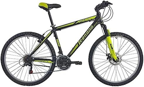 Legnano Val di FASSA, MTB 26 Pollici Uomo, Nero Matt e Giallo, 46