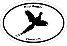 WickedGoodz Oval Vinyl Bird Hunter Pheasant Decal, Bird Hunting Bumper Sticker, Upland Hunting Sticker