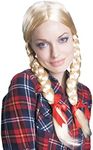 Dress Up America Blonde Pigtail Wig - Braided Wig for Woman - One Size Fits Most