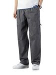 Lymio Men Cargo || Men Cargo Pants || Men Cargo Pants Cotton || Cargos for Men (Cargo-65-L) Dark Grey