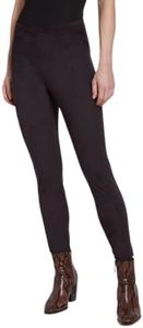Lyssé womens Hi Waist Suede Leggings, Black, Large US