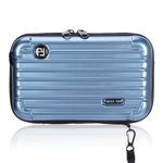 Mini Suitcase Bag for Women, Fashion Hard Shell Mini Cosmetic Bag Portable Mini Crossbody Bags Waterproof Mini Toiletry Bag Case Pouch for Travel Party Dating Shopping (Ice Blue)