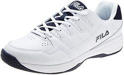 FILA Men's Double Bounce Cross-Trainer, White Navy, US 8