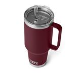 YETI Rambler 42 oz Straw Mug, Vacuum Insulated, Stainless Steel, Wild Vine Red