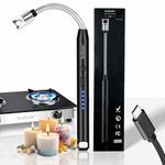 Solitude Gas Lighter for Kitchen Rechargeable Electric Lighter for Stove, Candles, Pooja with USB Charging Port Windproof, USB, 360° Flexible Neck Arc Lighters (Multicolor)