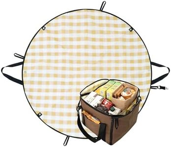 GRANNY SAYS 2-in-1 Brown Tote Bag with Pocket & Picnic Blanket, Medium Women's Handbags with 1 Clip and 4 Stakes, Waterproof Work Bags for Women, Tote Purse Shoulder Bag for School, Travel