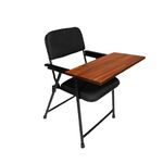 AULKI CTABWT (E-12) Folding Study Chair, Adjustable Writing Pad, Work from Home, Educational Centre, Office, Study, College, School, Classroom, Home, (Black)