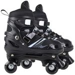 Lyrovo Derby Unisex Child Roller Skates Shoes with Break(Black, S)