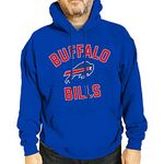 Team Fan Apparel NFL Adult Gameday Hooded Sweatshirt - Poly Fleece Cotton Blend - Stay Warm and Represent Your Team in Style, Royal, X-Large