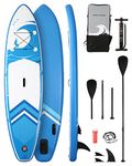 Stand Up Paddle Board Inflatable Paddle Board SUP 6 inches Thick Board with SUP Accessories & Carry Bag & Fast Pumping for Adults & Youth for Paddling Surfing Fishing Yoga