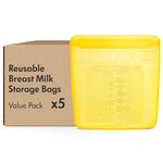 Medela Reusable Breast Milk Storage Bags with Wide Opening and Double-Seal Design, One-Piece, Fridge and Freezer Storable, 220 ml, 500 Uses