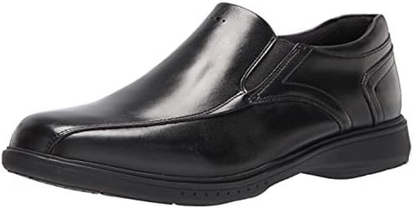 Nunn Bush Men's Pro Bicycle Toe Slip-on with Kore Slip Resistant Comfort Technology Loafer, Black, 12 Wide