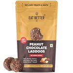 Eat Better Co - Peanut & Chocolate Sugar-Free Laddoos | Energy-Bar Replacement | 95% Dry-Fruits | High Protein & Instant Energy - Super Saver Pack Of 20 - Healthy Chocolate, No Added Sugar, 200 Gm