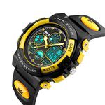 VenSten Kids Sport Digital Watch Boys Outdoor Waterproof Watches Girls Electronic Watch with Alarm, Chronograph Calendar Date - Yellow