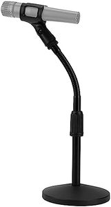 Geekria for Creators Gooseneck Telescoping Tabletop Microphone Stand with Flexible Arm Compatible with ATH ATR2100, FIFINE K668 Adjustable Desk Mic Holder with Weighted Base