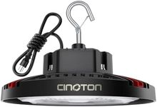 CINOTON 160W LED High Bay Lights with US Plug, 24000LM High Bay LED Shop Light, 120V UFO LED High Bay Light for Garage Workshop Barn Warehouse, Commercial Bay Lighting UL Listed 5000K-Daylight 1 Pack