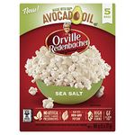 Orville Redenbacher Microwave Popcorn, Sea Salt made with 100% Avocado Oil (5 Pack)