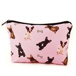 Pencil case for School Mens Ladies Toiletry Bag Vanity case, Make up, Purse, Pen, Pencil, Phone Handbag, Jewellery Pouch New!French Bulldogs [009]