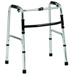 Folding Lightweight Aluminium Walking Zimmer Frame Walker - Adjustable Height