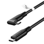 Fasgear USB 4 Cable 240W Thunderbolt 4 Cable 4.9ft, Right Angle USB C to USB C Cable for 100W/60W, 8K HD Display 40Gbps PD3.1 Fast Charging Cable Compatible with Thunderbolt 3/4, MacBook eGPU SSD