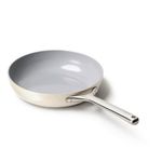Caraway Nonstick Ceramic Frying Pan (2.7 qt, 10.5") - Non Toxic, PTFE & PFOA Free - Oven Safe & Compatible with All Stovetops (Gas, Electric & Induction) - Cream