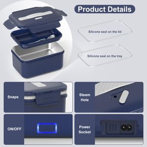 Vabaso 100W Electric Lunch Box, 1.8L – Dark Blue