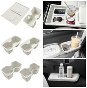 6PCS Center Console Organizer Set 2024-2026 Hyundai Santa Fe Accessories | for SE, SEL, XRT, Limited and Calligraphy models Protects Against Liquid Spills, Anti slip and Easy to fit